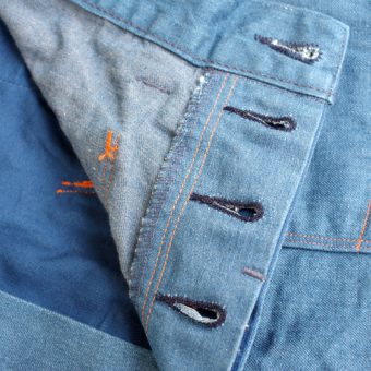 WORK DENIM PANTS [LEATHER POCKET]