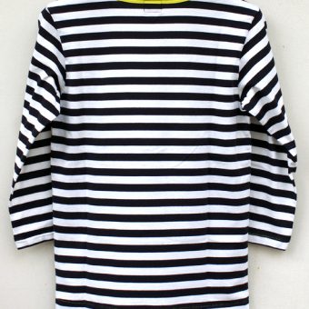 3/4 SLEEVE BORDER POCKET T-SHIRTS