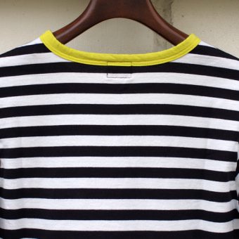 3/4 SLEEVE BORDER POCKET T-SHIRTS