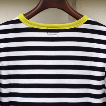 3/4 SLEEVE BORDER POCKET T-SHIRTS