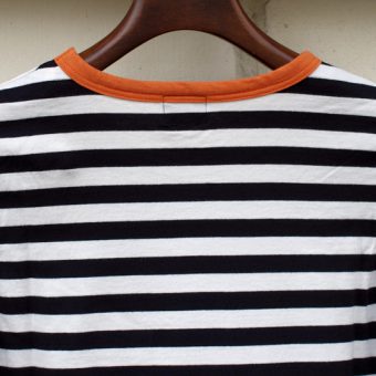 3/4 SLEEVE BORDER POCKET T-SHIRTS