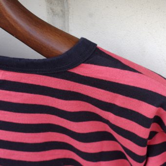 3/4 SLEEVE BORDER POCKET T-SHIRTS