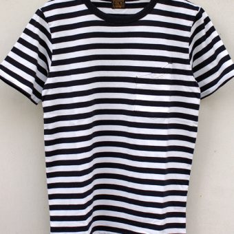SHORT SLEEVE BORDER POCKET T-SHIRTS