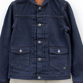 ROUND COLLAR DENIM JUMPER [BK x BK]