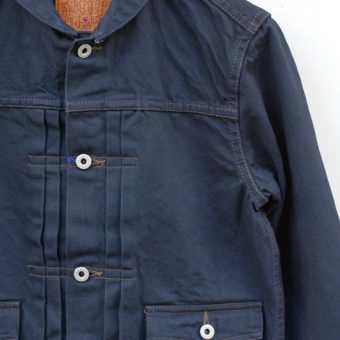 ROUND COLLAR DENIM JUMPER [BK x BK]