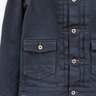 ROUND COLLAR DENIM JUMPER [BK x BK]