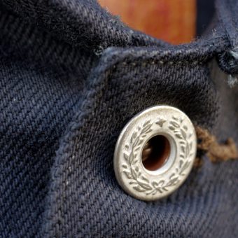 ROUND COLLAR DENIM JUMPER [BK x BK]