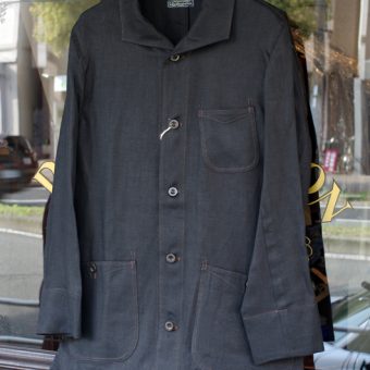 LINEN HALF COAT -PLAIN-