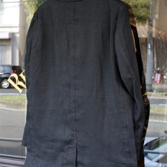 LINEN HALF COAT -PLAIN-