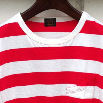 4/5 SLEEVE BORDER POCKET T-SHIRTS