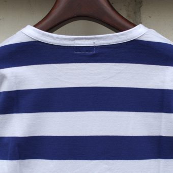 4/5 SLEEVE BORDER POCKET T-SHIRTS