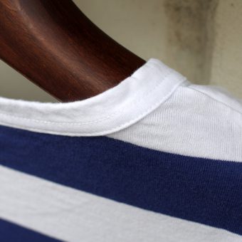 4/5 SLEEVE BORDER POCKET T-SHIRTS