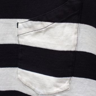 4/5 SLEEVE BORDER POCKET T-SHIRTS