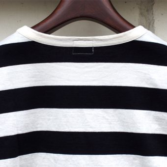 4/5 SLEEVE BORDER POCKET T-SHIRTS