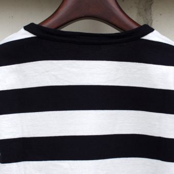 4/5 SLEEVE BORDER POCKET T-SHIRTS