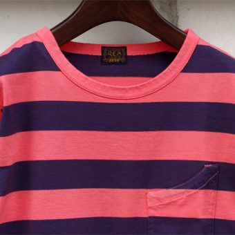 4/5 SLEEVE BORDER POCKET T-SHIRTS