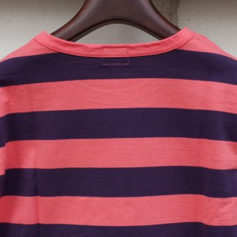 4/5 SLEEVE BORDER POCKET T-SHIRTS