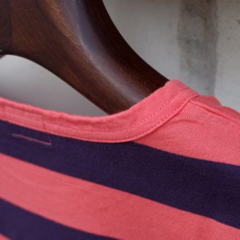 4/5 SLEEVE BORDER POCKET T-SHIRTS