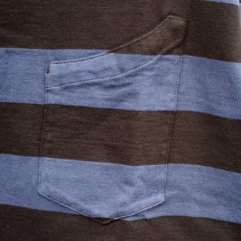 4/5 SLEEVE BORDER POCKET T-SHIRTS