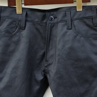 OILED COTTON 5 POCKET PANTS