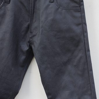 OILED COTTON 5 POCKET PANTS