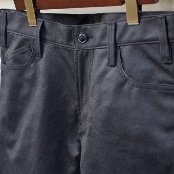 OILED COTTON 5 POCKET PANTS