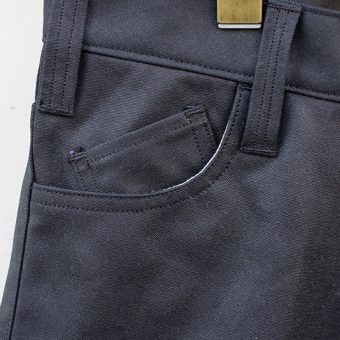 OILED COTTON 5 POCKET PANTS