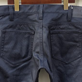 OILED COTTON 5 POCKET PANTS