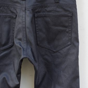 OILED COTTON 5 POCKET PANTS