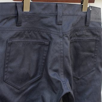 OILED COTTON 5 POCKET PANTS