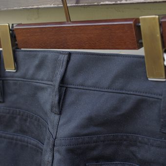 OILED COTTON 5 POCKET PANTS