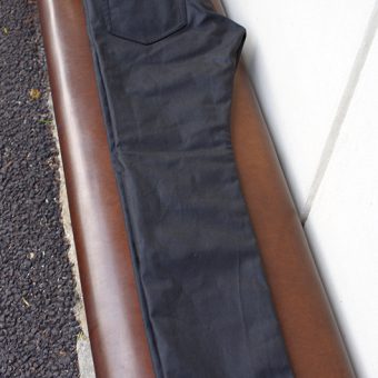 OILED COTTON 5 POCKET PANTS