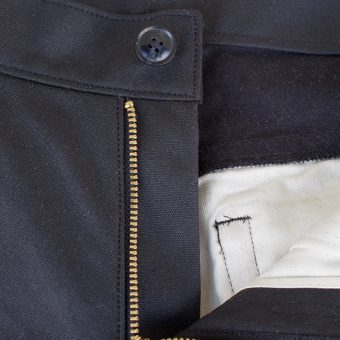 OILED COTTON 5 POCKET PANTS