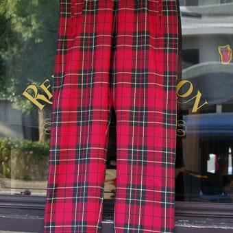 TARTAN CHECK EASY PANTS