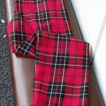 TARTAN CHECK EASY PANTS