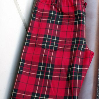 TARTAN CHECK EASY PANTS