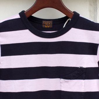 4/5 SLEEVE BORDER POCKET T-SHIRTS