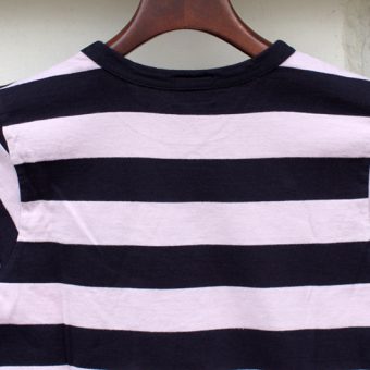 4/5 SLEEVE BORDER POCKET T-SHIRTS