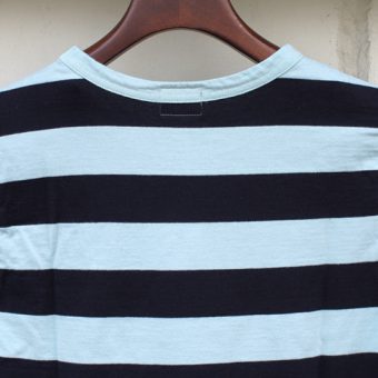 4/5 SLEEVE BORDER POCKET T-SHIRTS