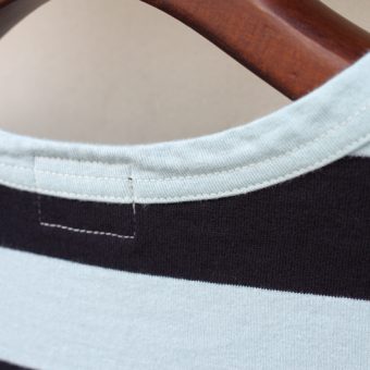 4/5 SLEEVE BORDER POCKET T-SHIRTS