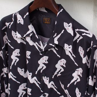 MALE/FEMALE PATTERN OPEN COLLAR SHIRT [MEN'S]