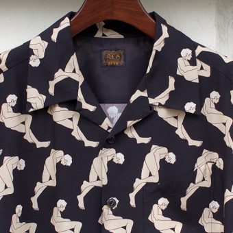 MALE/FEMALE PATTERN OPEN COLLAR SHIRT [MEN'S]