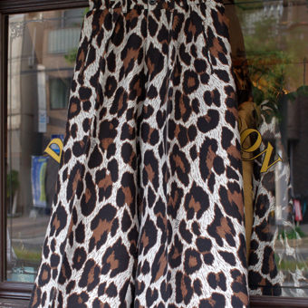 LEOPARD/550g MELTON WIDE PANTS