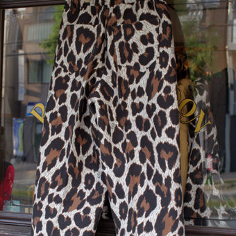 LEOPARD/550g MELTON WIDE PANTS