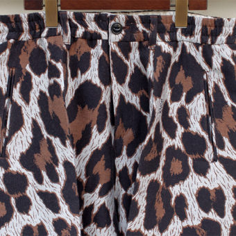 LEOPARD/550g MELTON WIDE PANTS