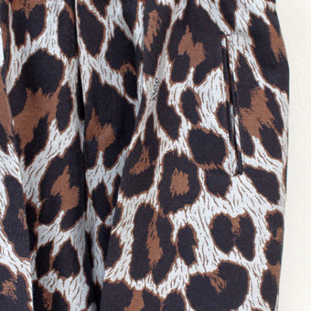 LEOPARD/550g MELTON WIDE PANTS