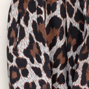 LEOPARD/550g MELTON WIDE PANTS