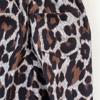 LEOPARD/550g MELTON WIDE PANTS