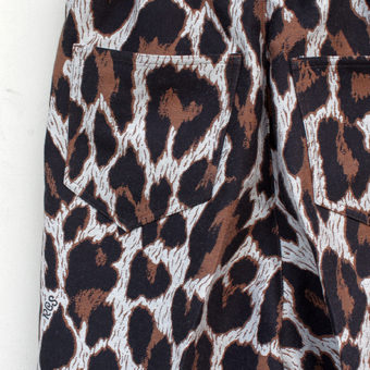 LEOPARD/550g MELTON WIDE PANTS