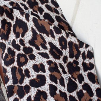 LEOPARD/550g MELTON WIDE PANTS